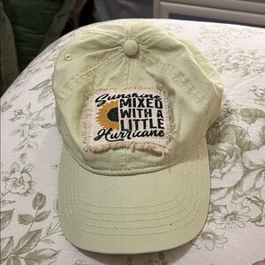 Sunshine Mixed With A Little Hurricane Patch Baseball Cap - Light Green